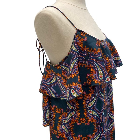 Bohemian Floral & Geo Print Maxi Dress With Loose Flowy Bodice By Hive & Honey - Picture 7 of 12